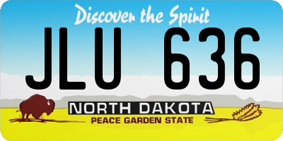 ND license plate JLU636