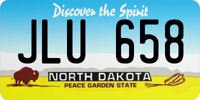ND license plate JLU658