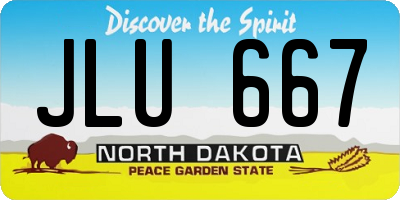ND license plate JLU667