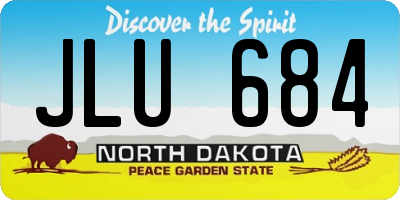 ND license plate JLU684