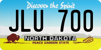 ND license plate JLU700
