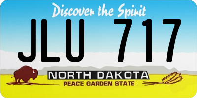 ND license plate JLU717