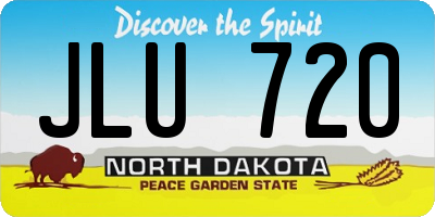 ND license plate JLU720