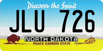 ND license plate JLU726