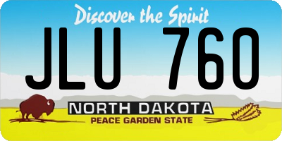 ND license plate JLU760