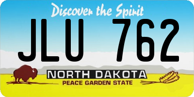 ND license plate JLU762