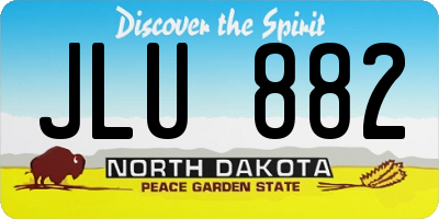 ND license plate JLU882