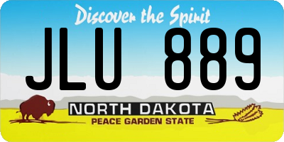 ND license plate JLU889