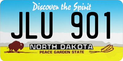 ND license plate JLU901