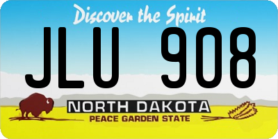 ND license plate JLU908