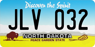 ND license plate JLV032