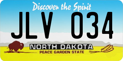 ND license plate JLV034