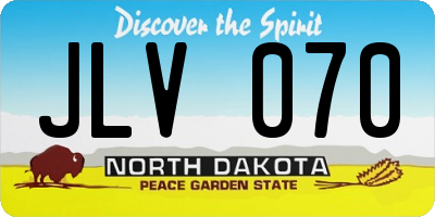 ND license plate JLV070
