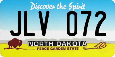 ND license plate JLV072