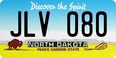 ND license plate JLV080