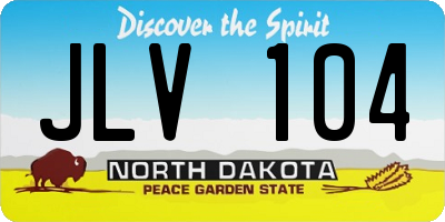 ND license plate JLV104