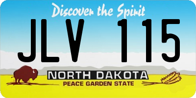 ND license plate JLV115