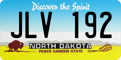 ND license plate JLV192