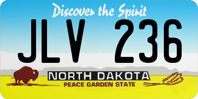 ND license plate JLV236