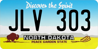 ND license plate JLV303