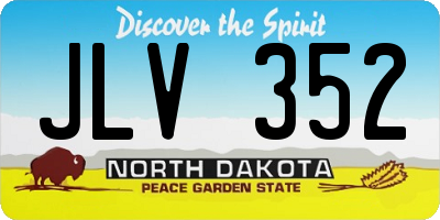 ND license plate JLV352