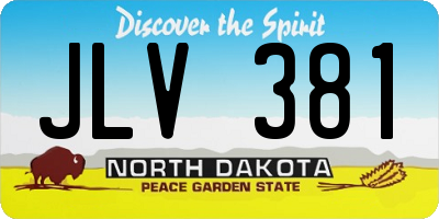 ND license plate JLV381