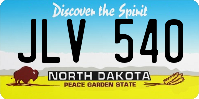 ND license plate JLV540