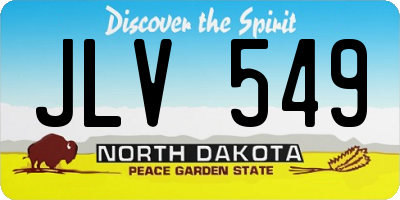 ND license plate JLV549