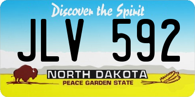 ND license plate JLV592