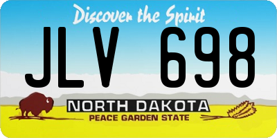 ND license plate JLV698