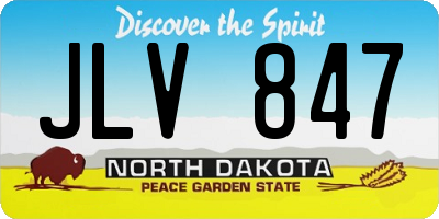 ND license plate JLV847