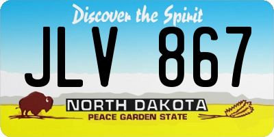 ND license plate JLV867