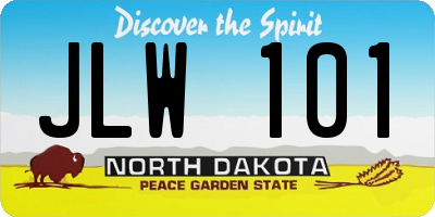 ND license plate JLW101