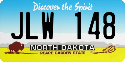ND license plate JLW148