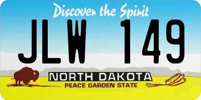 ND license plate JLW149