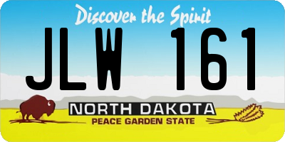 ND license plate JLW161