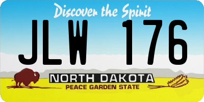 ND license plate JLW176