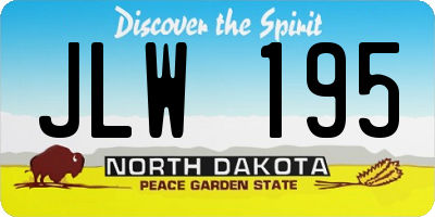 ND license plate JLW195
