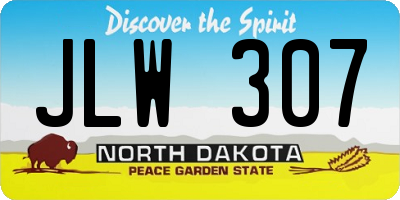 ND license plate JLW307