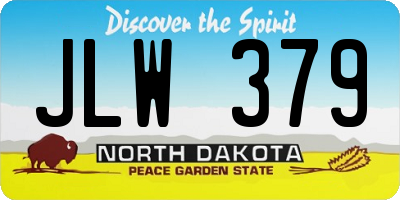 ND license plate JLW379