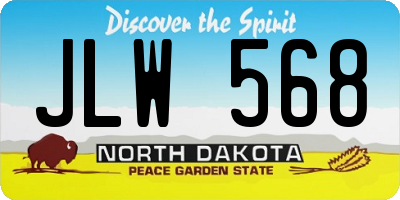 ND license plate JLW568