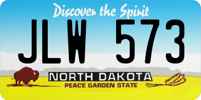 ND license plate JLW573
