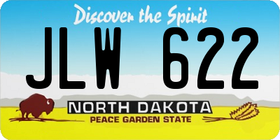 ND license plate JLW622
