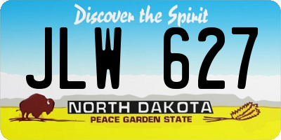 ND license plate JLW627