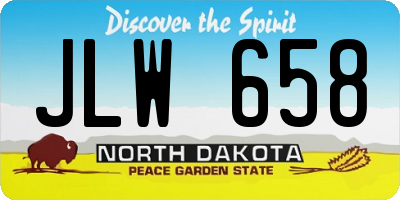 ND license plate JLW658