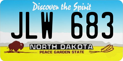 ND license plate JLW683