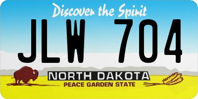 ND license plate JLW704