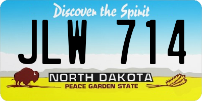 ND license plate JLW714