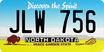 ND license plate JLW756