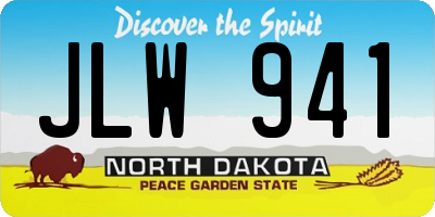 ND license plate JLW941